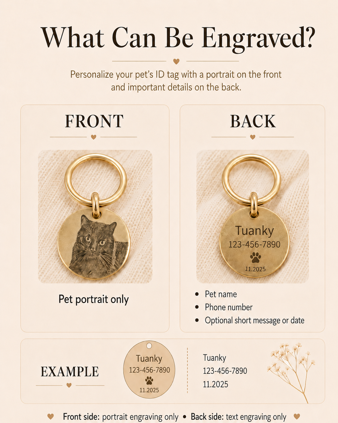 Golden Memory Pet Tag